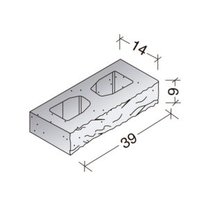 Bloque Split media altura 2 caras lisas