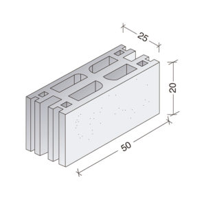 Bloque de hormigón multicámara