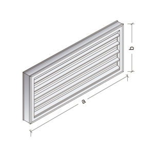 Rejilla de ventilación de hormigón en lamas fijas