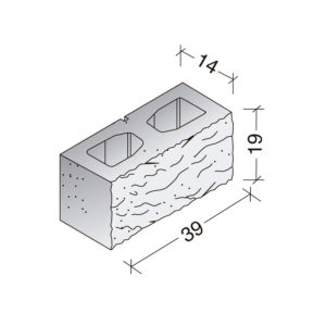 Bloque Split rayado 15 2 caras lisas